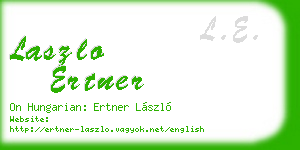 laszlo ertner business card
